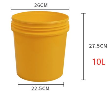 Cubo de plástico de 10 litros con tapa Cubo de alimentos de uso pesado de 1,0 a 2,5 mm de espesor libre de BPA