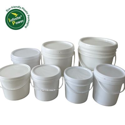 Cubo de plástico de potencia infinita con mango de metal 5L 8L 10L Certificado por GAP/ISO/FDA