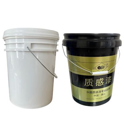 Contenedor de pintura de plástico negro aprobado para bebidas con tapa