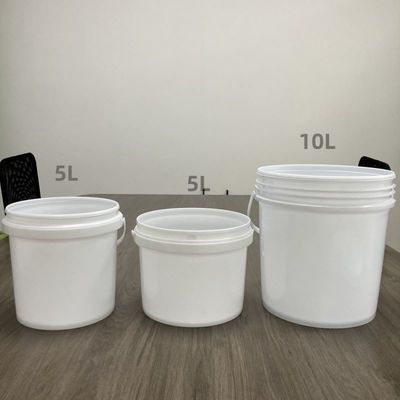 Polípropileno 4L 5L 8L 10L 15L 18L cubo de plástico de grado alimenticio con impresión de transferencia de calor
