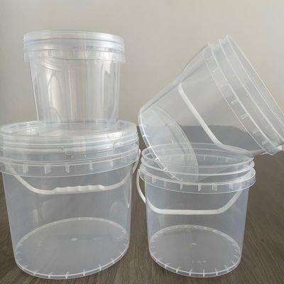 Personaliza sí 4L cubo de plástico con tapa solución de almacenamiento de salsa química
