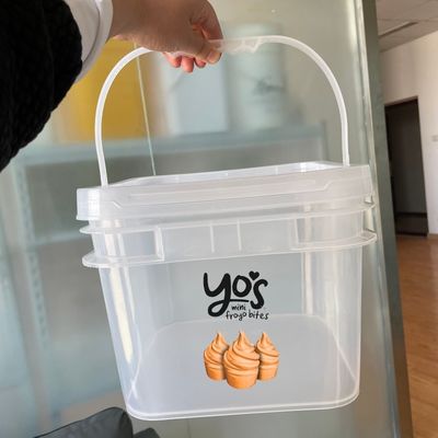 5 galones 25L 15L 5L 20L Personalización cubo cuadrado balde de plástico para polvo de lavandería