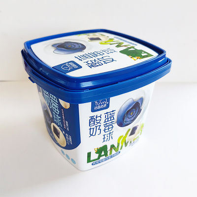 Personalizar Sí 1000ml PP Airtight Biscuit Bucket Contenedor de galletas Cubo de plástico con tapa
