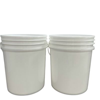 Soluciones de distribución de alimentos 7 galones de plástico cubo con impresión en azul