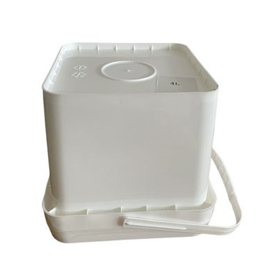 1 galón de cubo cuadrado con tapa 4 litros de espesor 1,0 a 2,5 mm Solución de almacenamiento de herramientas