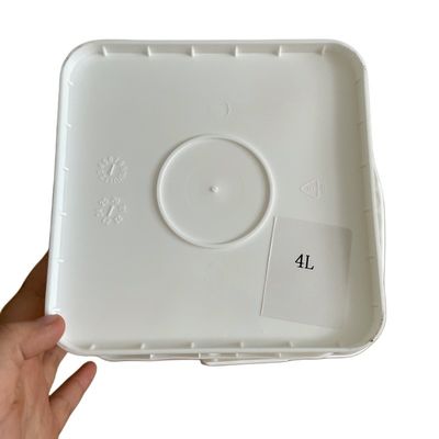 1 galón de cubo cuadrado con tapa 4 litros de espesor 1,0 a 2,5 mm Solución de almacenamiento de herramientas