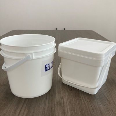 Cubo de plástico rojo de 1 galón y 2 galones con tapa y mango La solución de almacenamiento perfecta
