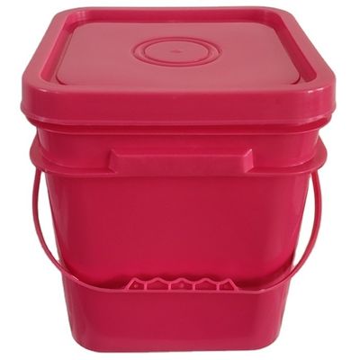 Reciclar contenedor de plástico de PP 5 galones 6.5 galones 20L 25L baldes con tapa y mango