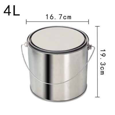 3L 5L 6L 8L 10L Cubo de plástico redondo con mango de material PP para pintura e industria