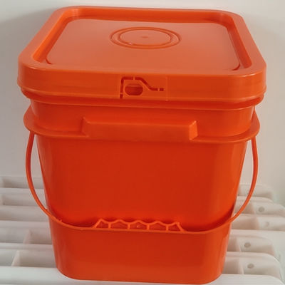 4L 5L 6L 8L 10L cubo cuadrado de plástico con mango y tapa personalizar sus cubos fácilmente