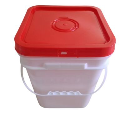 Pintura segura para alimentos palomitas de maíz blanco baldes de plástico con tapas personalizar 2L 5L 10L 20L 25L
