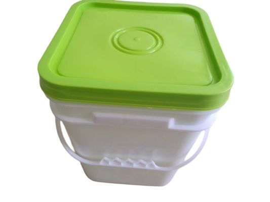 Pintura segura para alimentos palomitas de maíz blanco baldes de plástico con tapas personalizar 2L 5L 10L 20L 25L