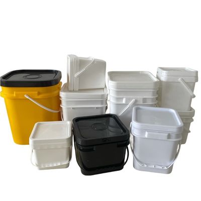 3L 4L 10L PP cubos de plástico cuadrados con tapa para la personalización de grado de alimentos personalizado
