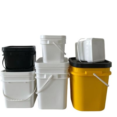 3L 4L 10L PP cubos de plástico cuadrados con tapa para la personalización de grado de alimentos personalizado