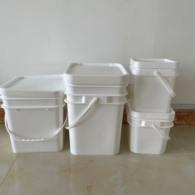 3L 4L 10L PP cubos de plástico cuadrados con tapa para la personalización de grado de alimentos personalizado