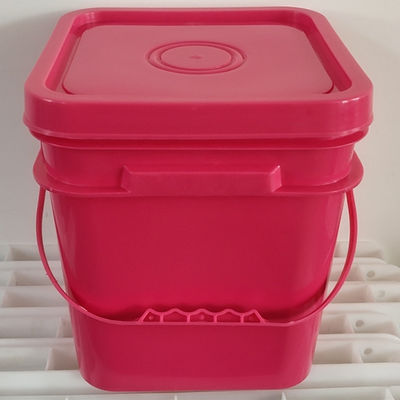 3L 4L 10L PP cubos de plástico cuadrados con tapa para la personalización de grado de alimentos personalizado