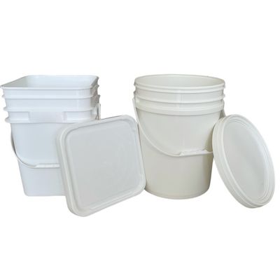 1L 2L 5L PP Contenedor de embalaje Sello de tambor de plástico Baldes de pintura con tapas de mango