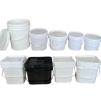 Baldes de plástico reciclables de 1 galón y 5 galones con certificación GAP/ISO/FDA
