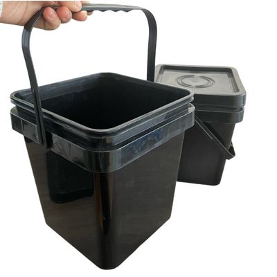 Embalaje de alimentos personalizado 5L cuadrados balde de plástico con diseño de fácil apertura e impresión IML