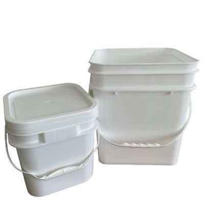 Cuadro amarillo de plástico 4L/5L/6L Capacidad para herramientas de embalaje Impresión en serigrafía