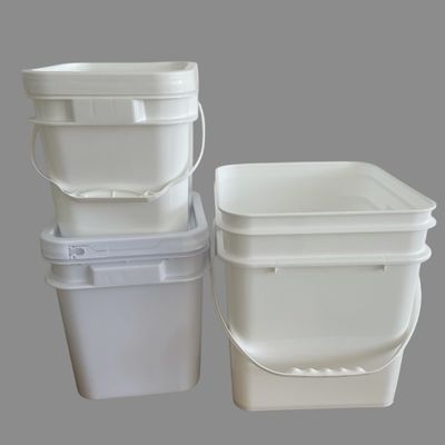 Balde de plástico transparente y transparente de plástico de calidad alimentaria de 1 a 20 litros de leche Baldes de plástico con tapas