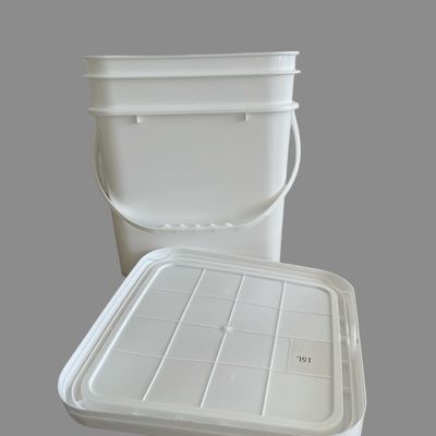 Balde de plástico transparente y transparente de plástico de calidad alimentaria de 1 a 20 litros de leche Baldes de plástico con tapas