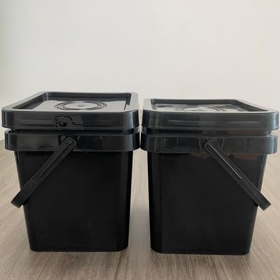Tipo de cubo de agua azul cuadrado cubo de plástico para la venta industrial