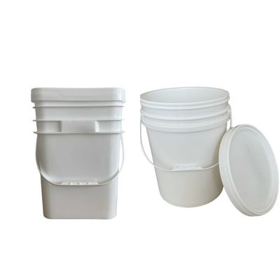 Bucket de plástico de impresión personalizada para granos de café de forma redonda o cuadrada diseño a prueba de fugas