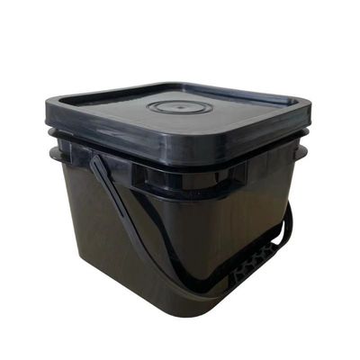 Mango de metal o plástico Cubo de plástico cuadrado con transferencia de calor e impresión IML
