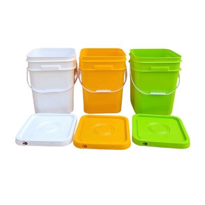 Embalaje de bebidas 10L Cubo cuadrado con tapa y mango