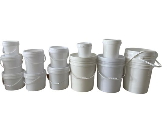 Durable 2L 10L 15L 16L 20L 18L 40L Cubo de plástico redondo Cubo de pintura con tapa de plástico