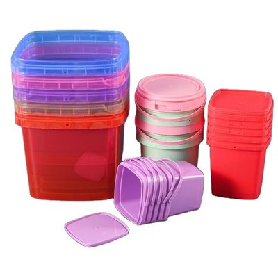 1.0 a 2.5 mm de espesor Cuadrado Color Cubo de plástico con tapa fácil de abrir y cerrar