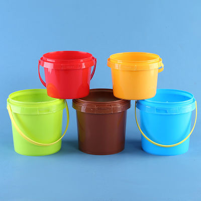 Cubo de plástico de PP redondo de 500 ml con tapa y manija para contenedor de mantequilla de maní