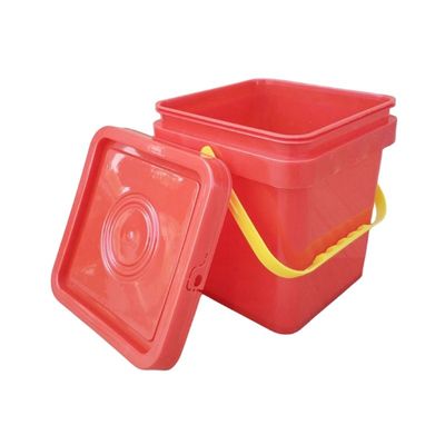 Cuadrado de colores de plástico PP cubo con fácil de abrir y cerrar la tapa redondo o cuadrado diseño