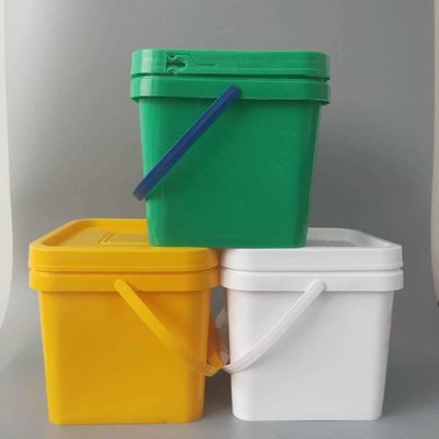 Cuadrado de colores de plástico PP cubo con fácil de abrir y cerrar la tapa redondo o cuadrado diseño