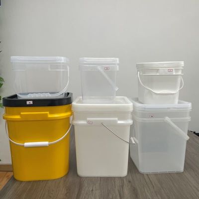 Cuadrado de colores de plástico PP cubo con fácil de abrir y cerrar la tapa redondo o cuadrado diseño