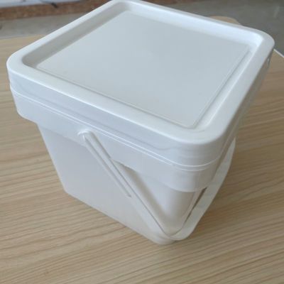 5 galones 6 galones 7 galones cuadrados baldes de plástico con mango de polipropileno de grado alimenticio