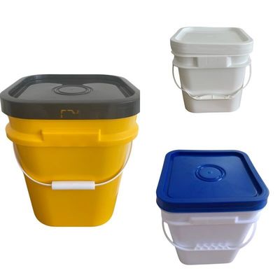 4L 5L 6L 7L 8L 10L 15L 18L 20L Cuadro de plástico cubo con tapa Impresión de logotipo personalizado