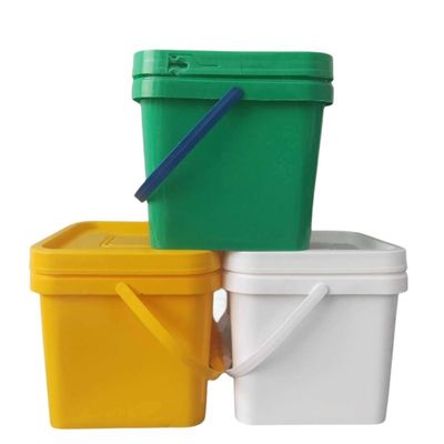 4L 5L 6L 7L 8L 10L 15L 18L 20L Cuadro de plástico cubo con tapa Impresión de logotipo personalizado