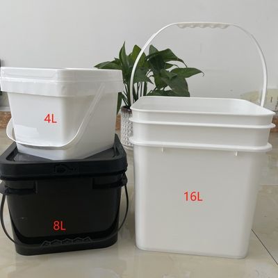 Cubo cuadrado de 8L de 2 galones con tapa hecha de material PP resistente a impactos y duradero