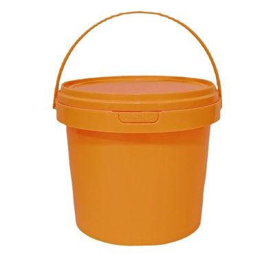 1L-10L baldes de plástico transparente con tapa y mango de espesor multifuncional de 1,0-2,5 mm