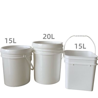 Herramienta personalizada 2L 5L 8L 10L 20L 25L 5 galones de plástico cubo con tapa y mango duradero