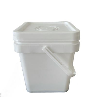 Cubo de plástico industrial con tapa de mango Cubo cuadrado multifunción