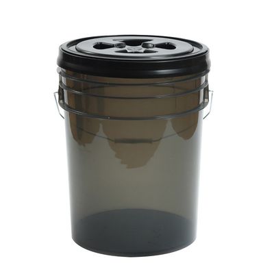 Cubo de plástico de 25L con tapa duradera y personalizable