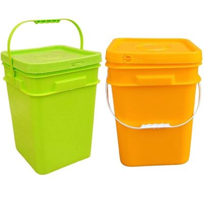 Calidad alimenticia 20 litros de cubo cuadrado para la conservación y almacenamiento de granos de café