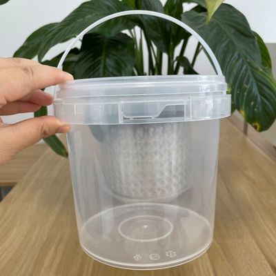 Cubo 500ml-5l Cubo de plástico blanco claro para palomitas de maíz bebidas helados mantequilla y más