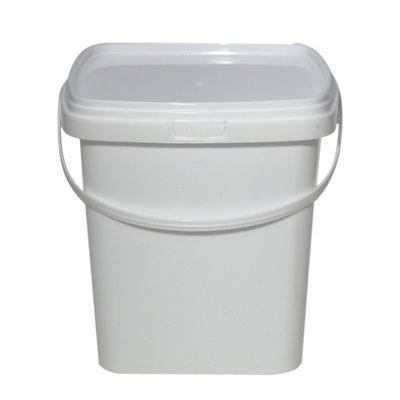 Personalizar el cubo cuadrado Contenedor claro con cubos de cubos y manija