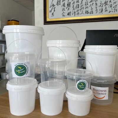 Barril de plástico cubo claro cubo 1L 2L 3L 4L 5L Impresión Escrima de seda / transferencia de calor / IML