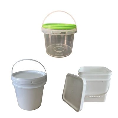 Impresión de pantalla de seda/transferencia de calor/bucket de plástico transparente 1L-5L con tapa