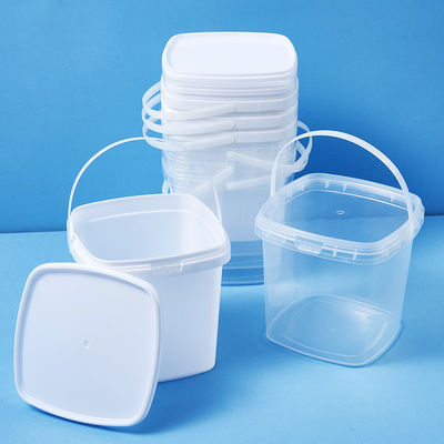 1Cubo de plástico de 0,0 a 2,5 mm de espesor con tapas y asas para envases personalizados